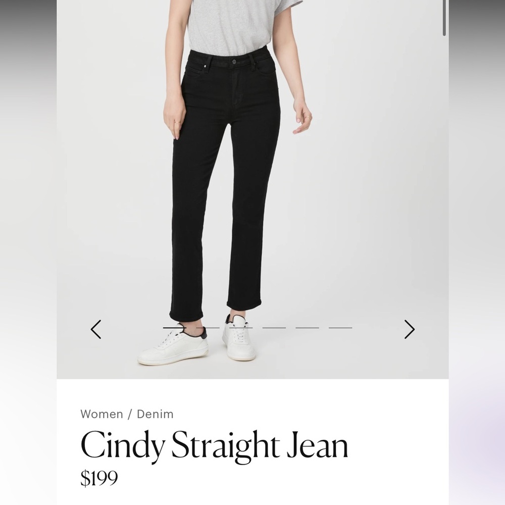 Cindy Straight Jean - black NWT